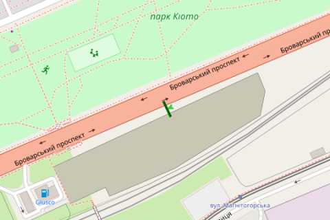 Білборд, Бігборд (Борд)  B у Василівці, 3x6  Броварський просп., між ст. метро "Лісова" і "Чернігівська" схема