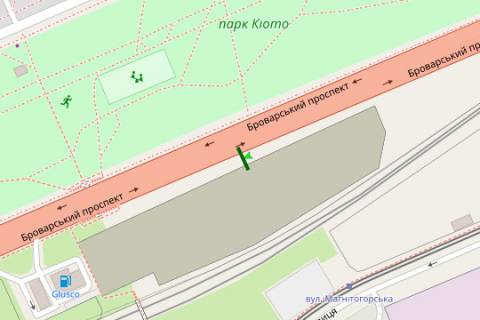 Билборд B в Киеве, 3x6  Броварський просп., між ст. метро "Лісова" і "Чернігівська" схема