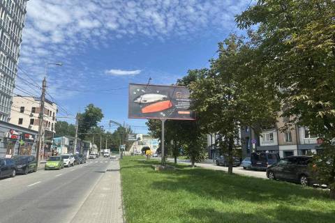 Billboard B in Ternopil, 3x6  Krusel'nic'koi st., 11 - Oleni Teligi st. Photo 1