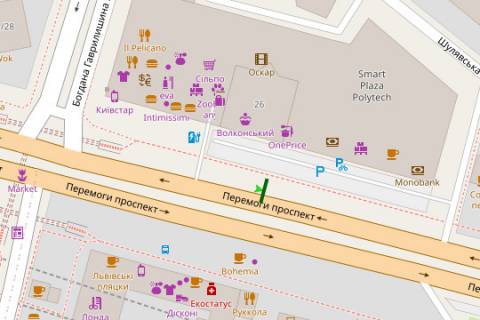 Бэклайт B в Киеве, 2.3x3.14  Берестейський просп., 24 схема