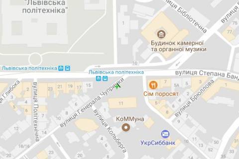 Non-Standard A in Lviv, 1.2x1.8  Генерала Чупринки вул. - Степана Бандери вул. scheme