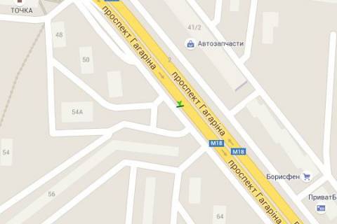 Бэклайт A в Харькове, 2.3x3.14  просп. Аерокосмічний (Гагаріна)., 56-а схема