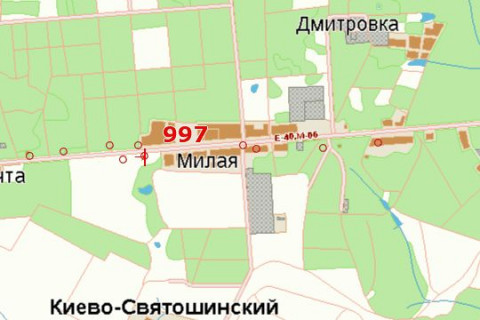 Билборд A в Васильевке, 3x6  Київ - Житомир, 12 км+100м до Києва (справа в напр. Києва; АЗС "Лукойл") схема
