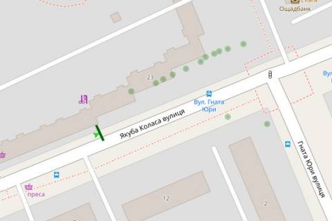 Билборд B в Киеве, 3x6  Якуба Коласа вул., 23 (у напрямку Героїв Космосу) схема