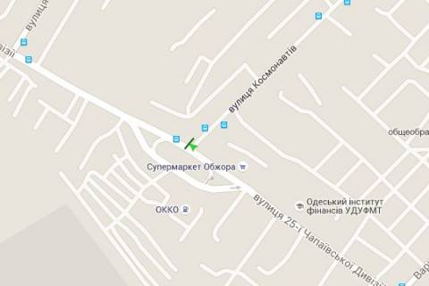 Билборд A в Одессе, 3x6  Інглезі вул. (25-ої Чапаєвської Дивізії вул.) - Космонавтів вул. схема