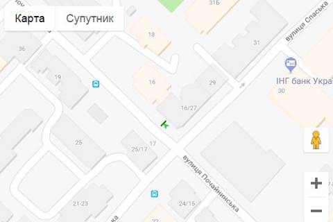 Бэклайт A в Киеве, 1.2x1.8  Почайнинська вул., 16/27  схема