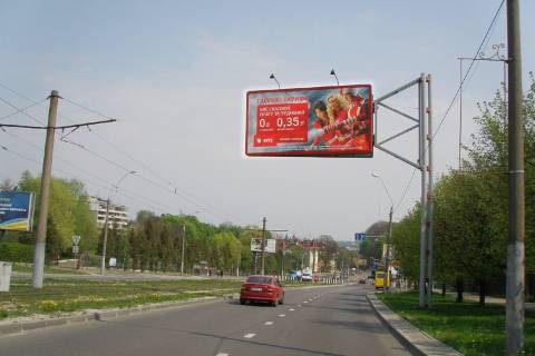 Билборд A в Львове, 3х6  Княгині Ольги вул. - Академіка Сахарова вул. (в центр) фото 1
