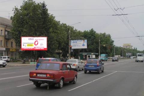 Білборд, Бігборд (Борд)  B у Полтаві Європейська вул. (Фрунзе). - Панаса Мирного вул. Фото 1