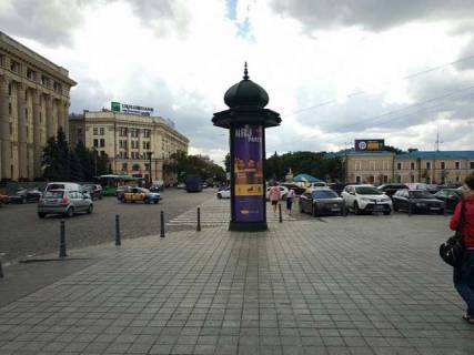 Ситилайт A в Харькове, 1,2х1,8  Сумська вул., 39 - Свободи пл., (колона) (сторона А) фото 1
