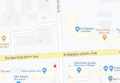 Скроллер A в Виннице, 2.3x3.14  Коцюбинського просп., 29 - Олександра Довженка вул. (Ленінградська вул.) - 654630 схема