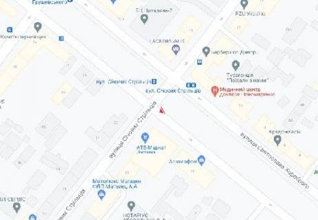 Видеоборд A в Днепр (Днепропетровск), 2.3x3.14  Святослава Хороброго (Чкалова) вул., 11 (розширення 480х336) - 615968 схема