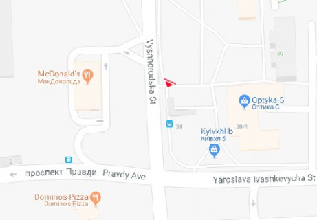 Призма A в Киеве, 3x6  Вишгородська вул., 30 - 616189 схема