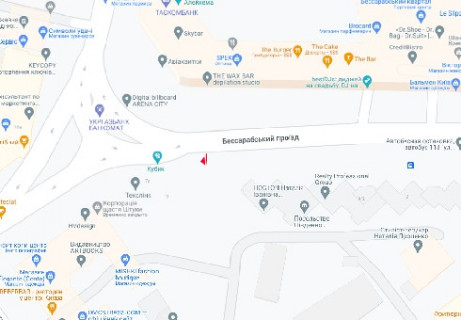 Ситилайт A в Киеве, 1.04X1.7  Гетьмана Павла Скоропадського вул. (Льва Толстого)., 9/2 [1] схема