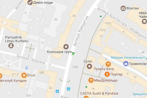 Скроллер A в Киеве, 1.2x1.8  Хрещатик вул., 15 (навпроти входу в "Пасаж") - 127709 схема
