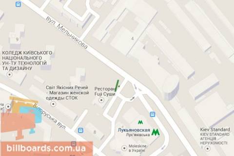 Билборд B в Киеве, 3x6  просп. Литовський (Мінський) схема