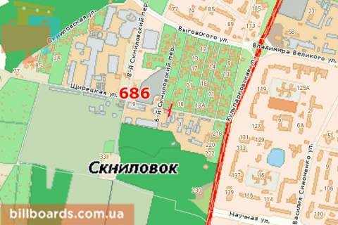 Билборд A в Львове Щирецька вул., 5 схема
