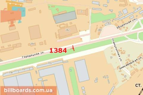 Билборд A в Львове, 3х6  Городоцька вул., 355 схема