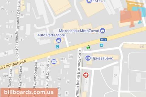 Призма A в Львове Городоцька вул. - Виговського вул. (Івана Виговського вул.) (призма) - 128201 схема