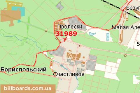 Ситилайт A в Киеве Київ - Бориспіль, 13км+300м до Києва (другий міст) (в напр. Борисполя) схема