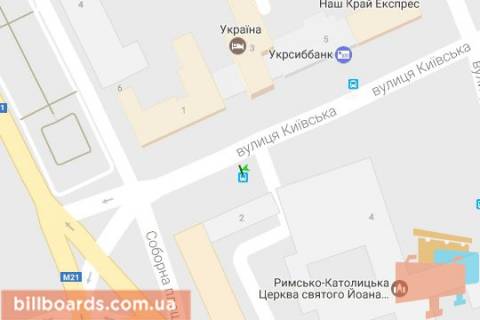 Ситилайт B в Житомире, 1,2х1,8  Київська вул., 2 схема