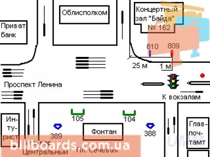 Ситилайт A в Запорожье Соборний просп., 162 - Центральний бульв. схема
