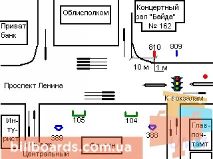 Ситилайт A в Запорожье Соборний просп., 162 - Центральний бульв. схема