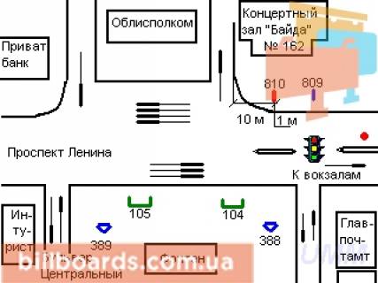 Ситилайт B в Запорожье Соборний просп., 162 - Центральний бульв. схема