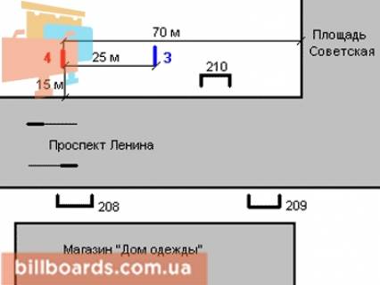 Ситилайт A в Запорожье Університетська пл. - проспект Соборний (проспект Леніна)., 76 - Перша Ливарна вул. (Червоногвардійська вул.) схема