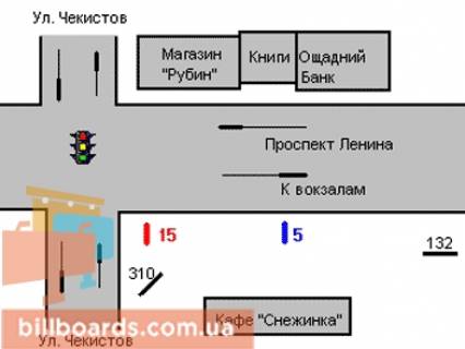 Ситилайт A в Запорожье проспект Соборний (проспект Леніна)., 37 - Троїцька вул. (Чекістів вул.), 23 схема