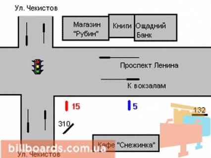 Ситилайт B в Запорожье проспект Соборний (проспект Леніна)., 37 - Троїцька вул. (Чекістів вул.), 23 схема