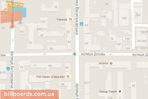 Scrolller, Scroll A in Kyiv, 2.3x3.14  Загородня вул. (Панаса Любченка вул.), 15 ((направл на Антоновича вул. (Горького))) - 63252 scheme