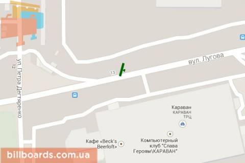 Призма A в Киеве, 3x6  Лугова вул., №2 навпроти ТЦ "Караван" (у напрямку  вул.Автозаводської) - 51867 схема