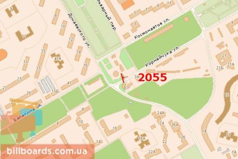 Billboard A in Krivy Rig, 3х6  Oleksandra Pola pl. scheme