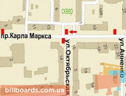 Ситилайт A в Кривом Роге, 1,2х1,8  Поштовий просп., 19 схема