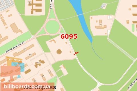 Billboard B in Krivy Rig, 3x6  Soborna st. - 30-ricca Peremogi pl., (Asan) scheme