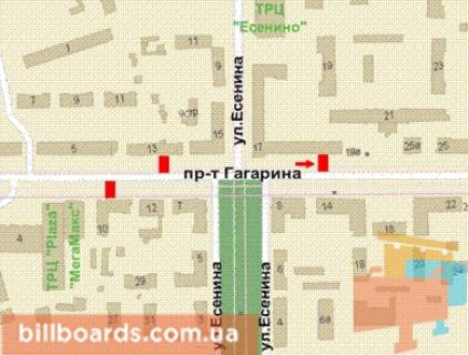 Сiтiлайт B у Кривому Розі, 1,2х1,8  Гагаріна просп., 17 схема