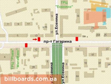Ситилайт B в Кривом Роге, 1,2х1,8  Гагаріна просп., 13 схема