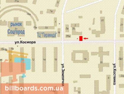 Ситилайт A в Кривом Роге, 1.2x1.8  Соборності вул., 35 схема
