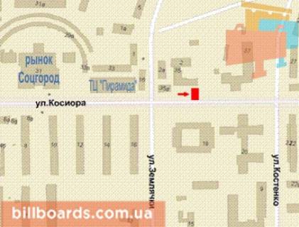 Ситилайт B в Кривом Роге, 1.2x1.8  Соборності вул., 35 схема