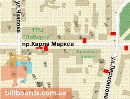 Сiтiлайт A у Кривому Розі, 1.2x1.8  Поштовий просп., 36 схема