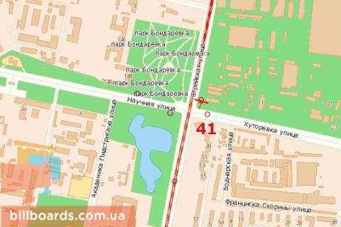 Білборд, Бігборд (Борд)  A у Львові, 3х6  Стрийська вул. - Хуторівка вул. (у центр) схема