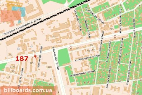 Билборд A в Львове, 3х6  Городоцька вул., 224 (в центр) схема