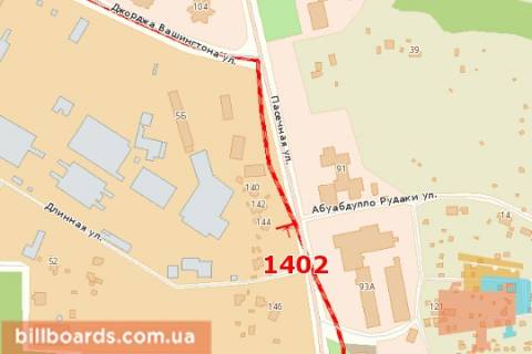 Билборд B в Львове Пасічна вул., 144 схема