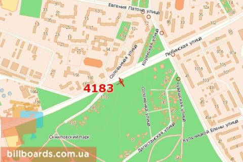 Билборд A в Львове, 3x6  Любінська вул. (від аеропорту) схема