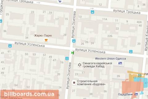 Скроллер A в Одессе, 2.3x3.14  Успенська вул. - Осипова вул., 19 - 42492 схема