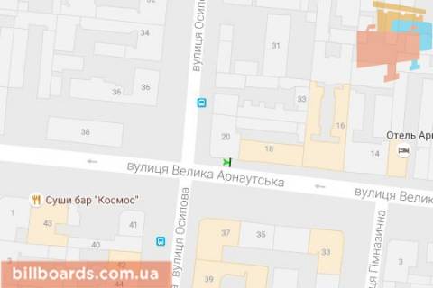 Ситилайт B в Одессе Велика Арнаутська вул. - Осипова вул. схема