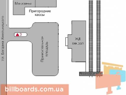 Ситилайт A в Тернополе Богдана Хмельницького вул., 14 - Привокзальний майдан схема