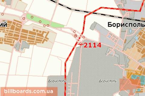 Ситилайт A в Киеве Київ - Бориспіль, виїзд з аеропорту "Бориспіль" (в 3 км від аеропорта; розв'язка на Київ / Бориспіль) схема