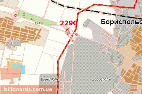 Ситилайт A в Киеве, 1,2х1,8  Київ - Бориспіль, виїзд з аеропорту "Бориспіль" (в напр. Києва) схема