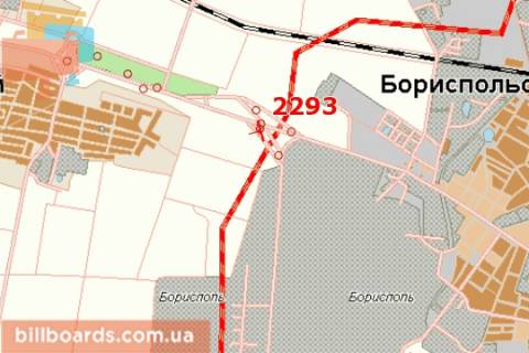 Ситилайт A в Киеве, 1,2х1,8  Київ - Бориспіль, поворот до аеропорту "Бориспіль" (в напр. Борисполя) схема